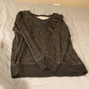 Women’s gray V-neck sweatshirt
